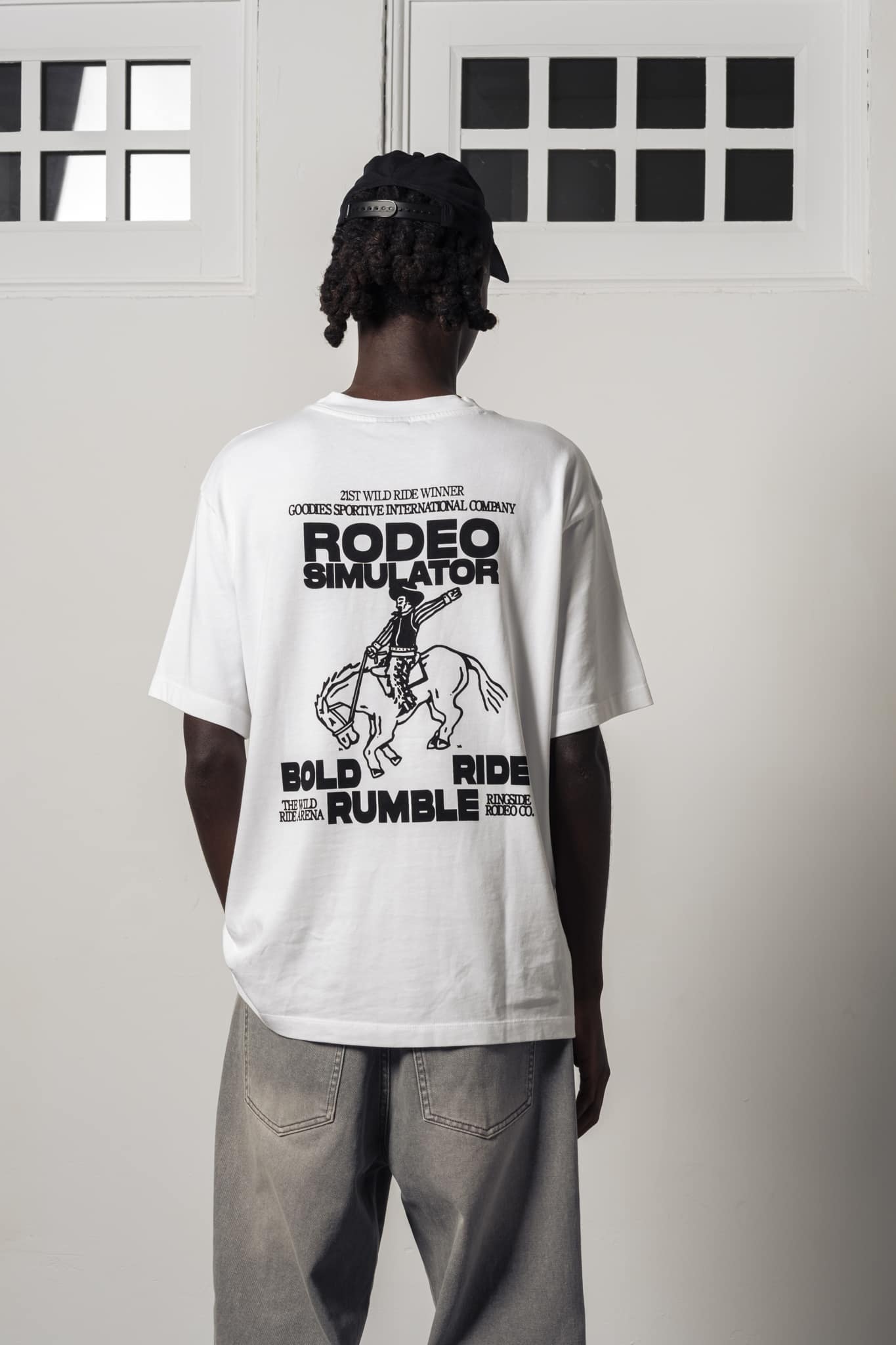 Rodeo simulator white tee - goodies sportive - 510069290 - tee shirt - Nouveau. men