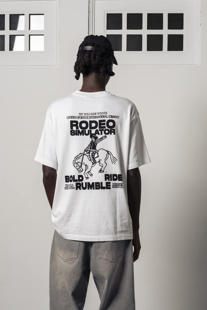 Rodeo simulator white tee - goodies sportive - 510069290 - tee shirt - Nouveau. men