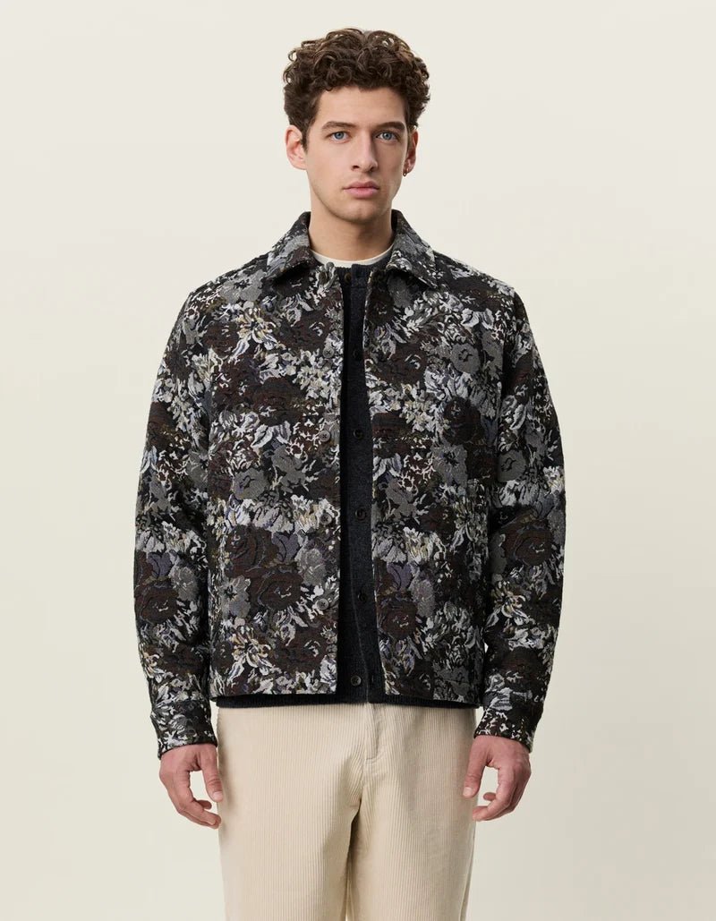 rose jacquard overshirt - les deux - 520086089 - chemises - Nouveau. men