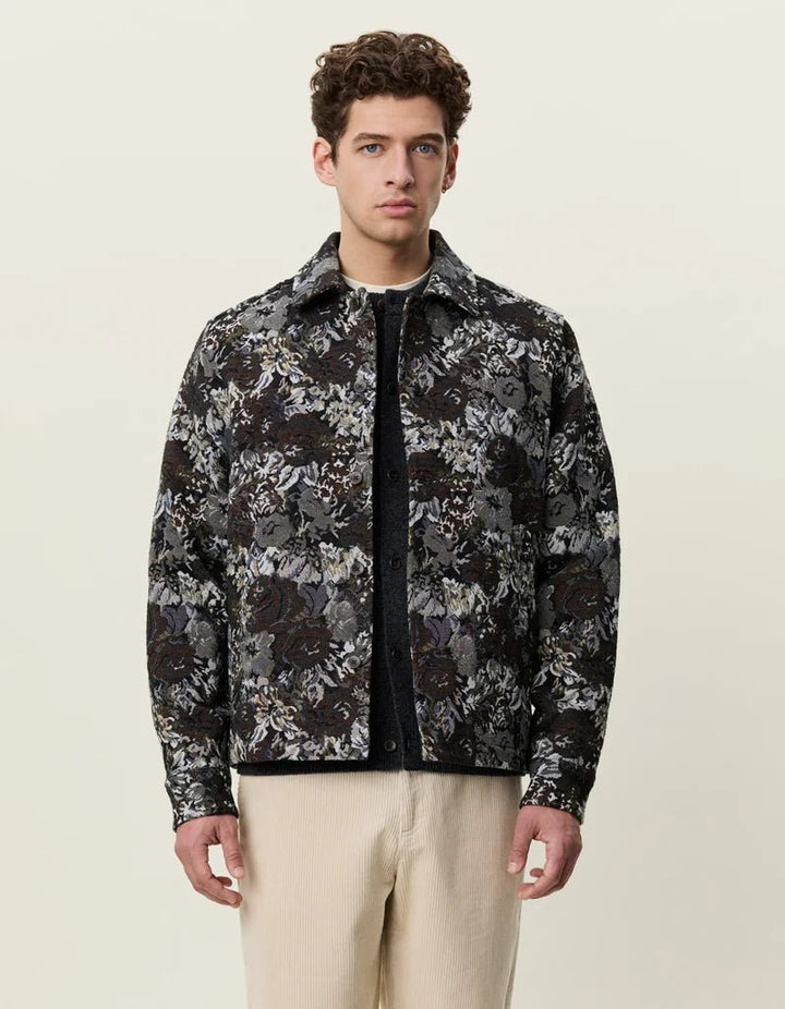 rose jacquard overshirt - les deux - 520086089 - chemises - Nouveau. men