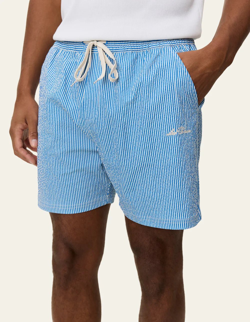 stan stripe seersucker swim shorts - les deux - 520062991 - shorts - Nouveau. men