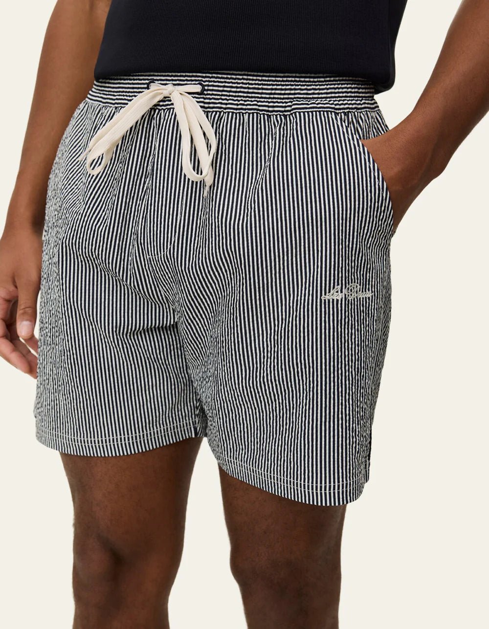 stan stripe seersucker swim shorts - les deux - 520062953 - shorts - Nouveau. men