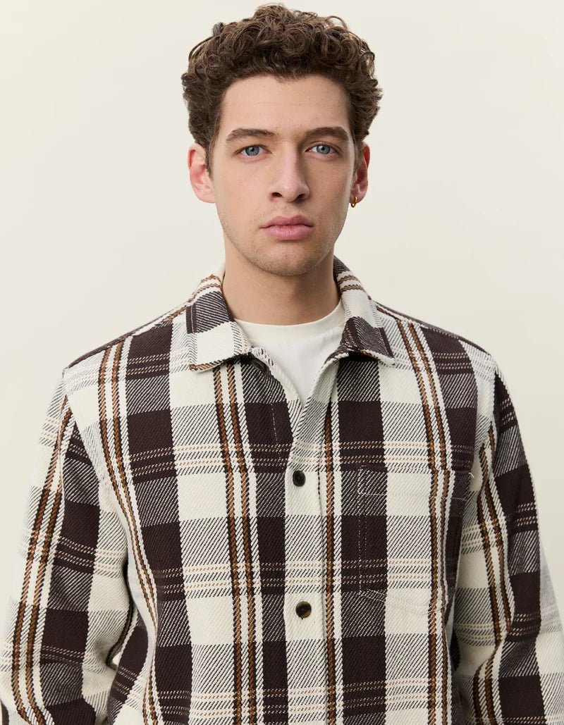 structured check overshirt - les deux - 510077851 - chemises - Nouveau. men