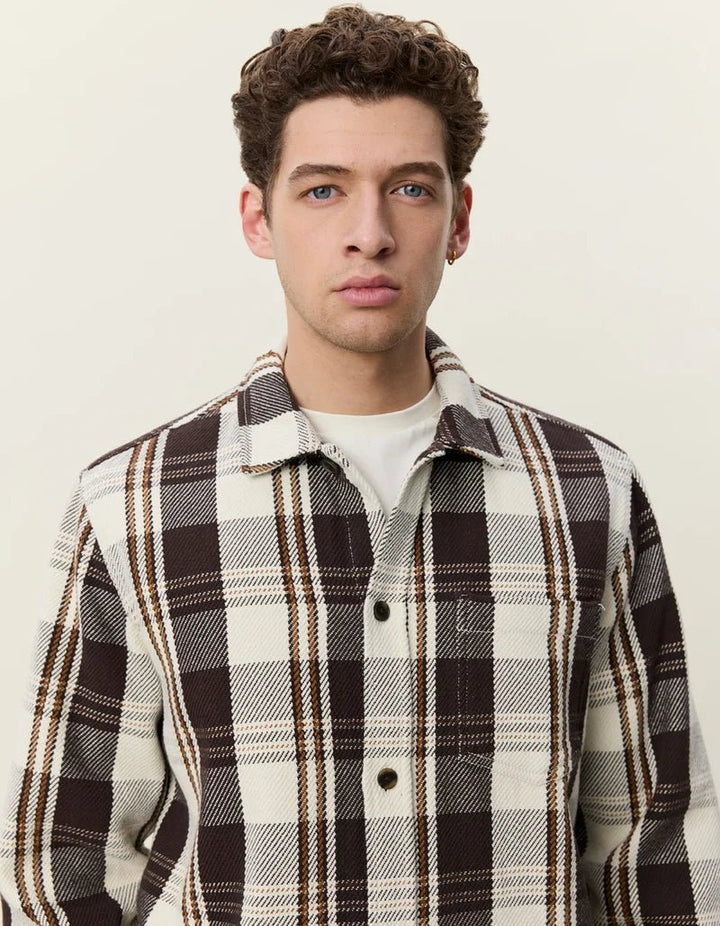 structured check overshirt - les deux - 510077851 - chemises - Nouveau. men