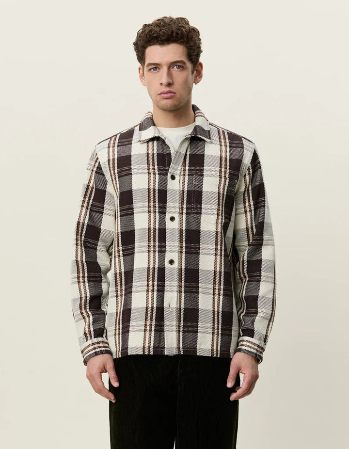 structured check overshirt - les deux - 510077851 - chemises - Nouveau. men