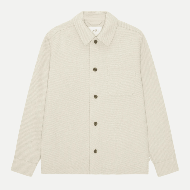 twill wool overshirt - les deux - 520085013 - chemises - Nouveau. men