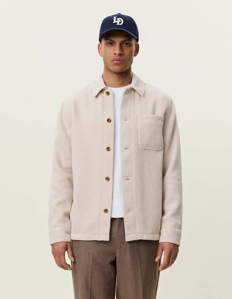 twill wool overshirt - les deux - 520085013 - chemises - Nouveau. men