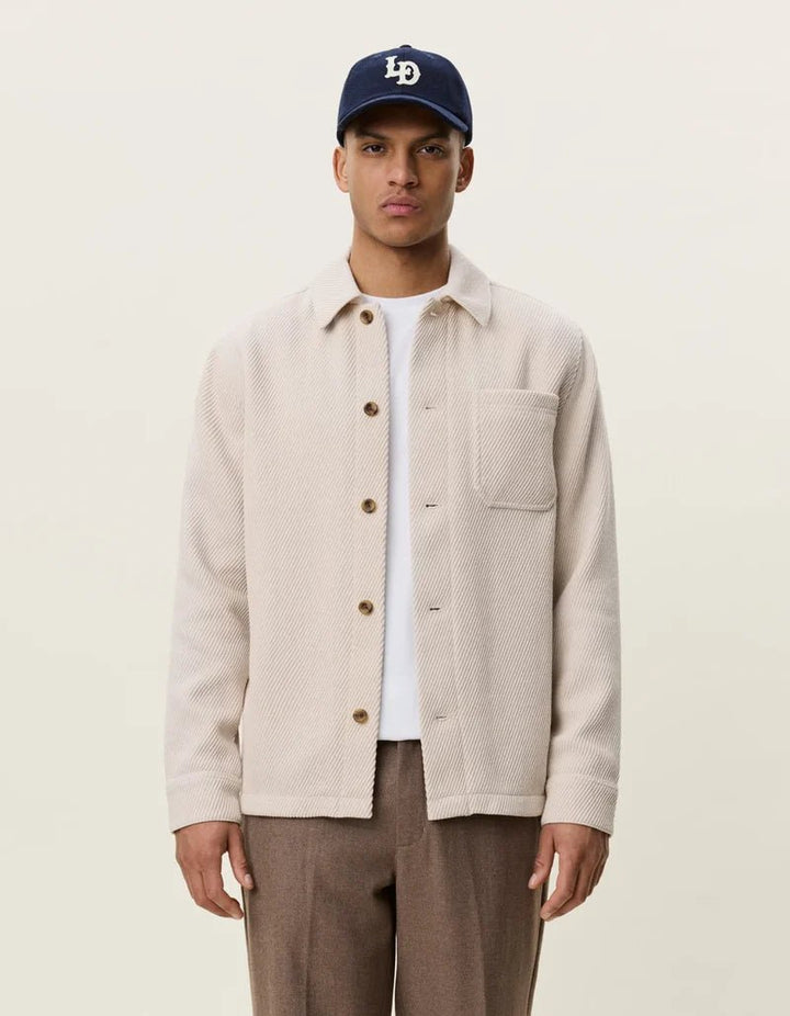 twill wool overshirt - les deux - 520085013 - chemises - Nouveau. men