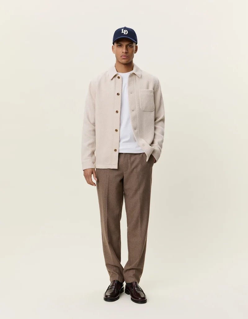 twill wool overshirt - les deux - 520085013 - chemises - Nouveau. men