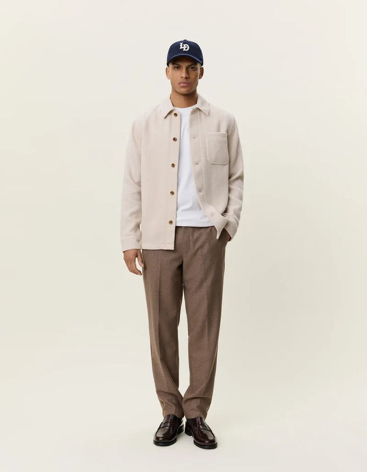 twill wool overshirt - les deux - 520085013 - chemises - Nouveau. men