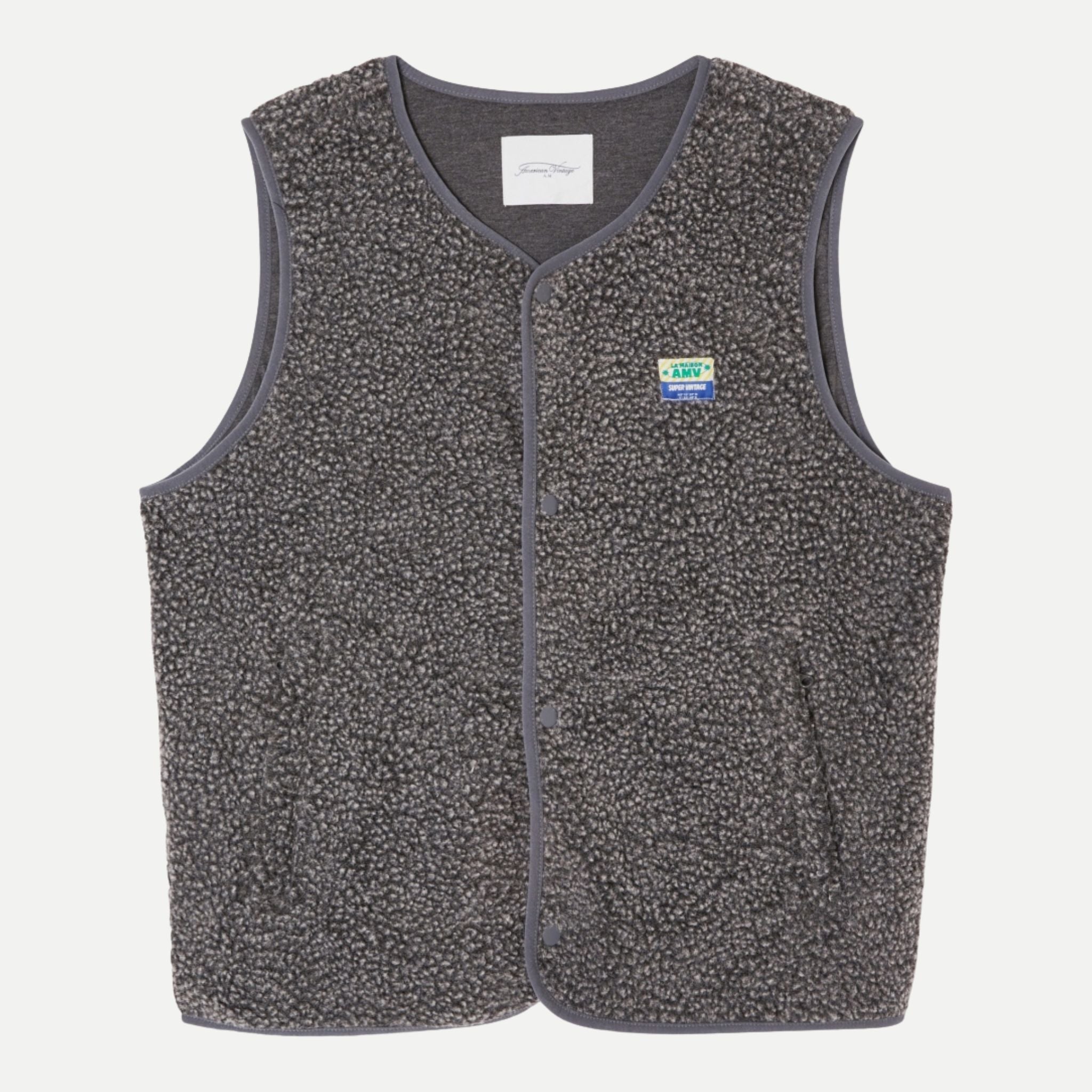 veste courte droit sm boutonee - american vintage - 510056450 - vestes - nouveau.