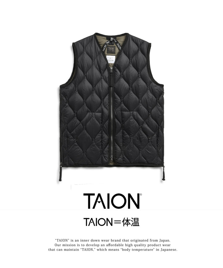 vneck w - zip down vest military - taion - 520031843 - blousons - nouveau.