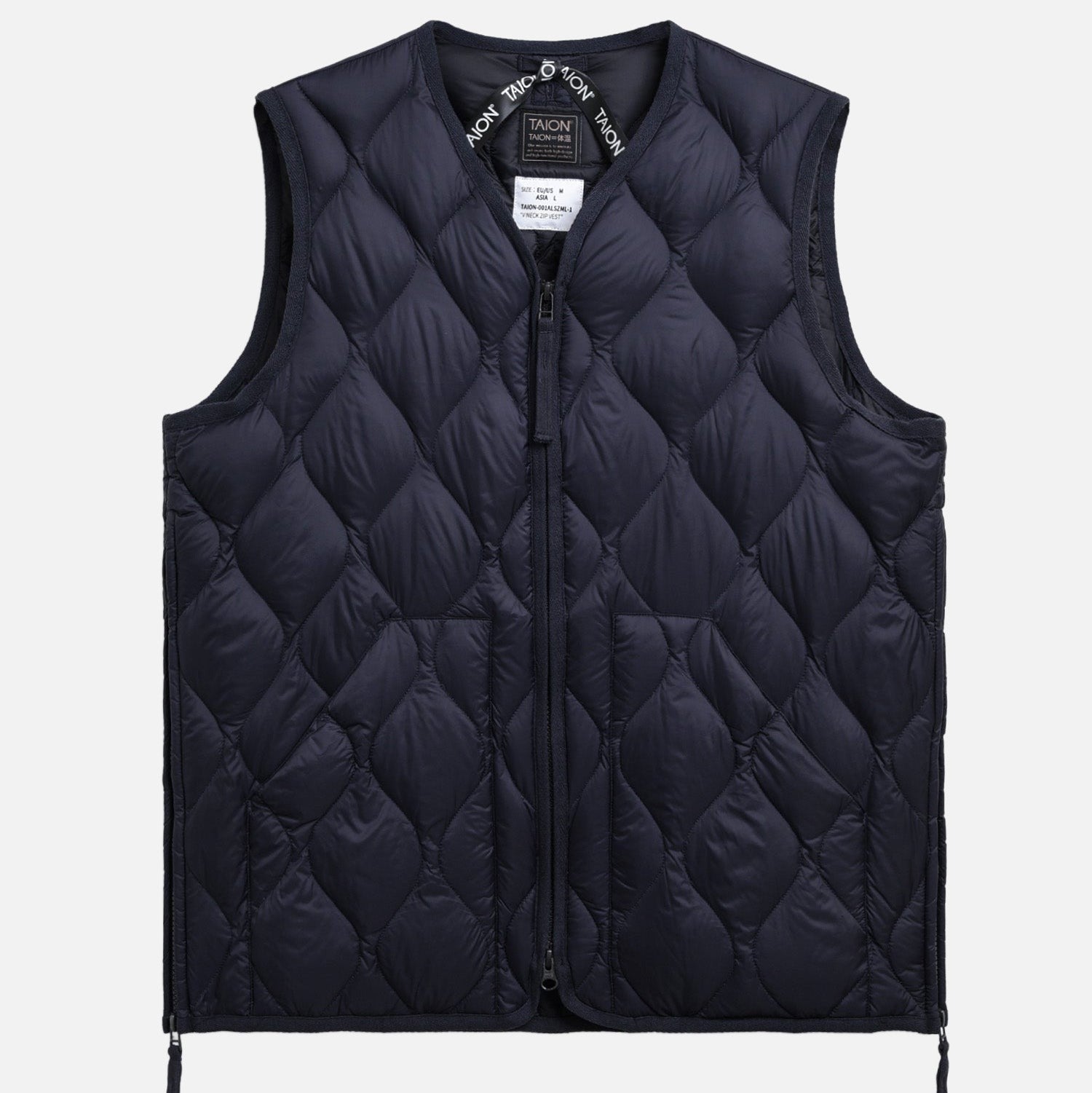 vneck w - zip down vest military - taion - 520050219 - blousons - nouveau.