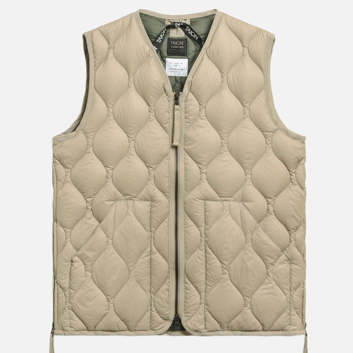 vneck w - zip down vest military - taion - 520031843 - blousons - nouveau.