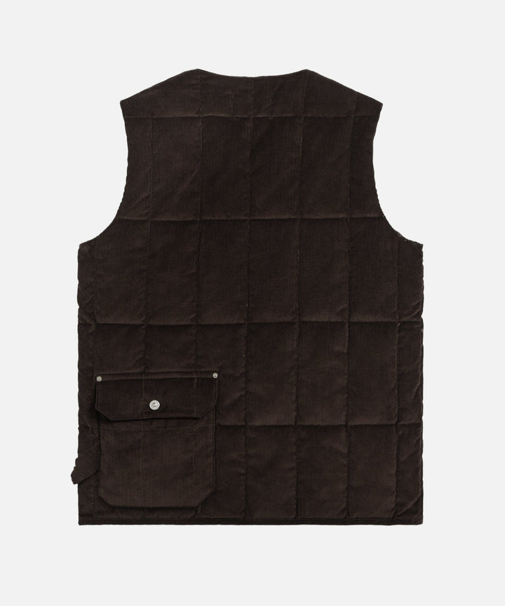 work vneck button corduroy dwn vest - taion - 520049909 - blousons - nouveau.